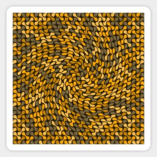 Twisted Metaballs Pattern (Gold) Magnet